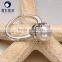 10mm white color fresh water cultured real pearl rings