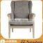 Antique upholstery salon chair wooden frame