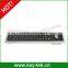 Black titanium electroplated rear panel mount keyboard with trackball