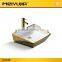 hotel use ceramic golden wash hand basin