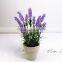 Decorative artificial lavender flower with pot