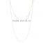 Short 2 Rows Handmade Fancy Gold Necklace