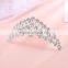 Wholesale silver plated alloy hair hoop crown rhinestone hair accessories for girls                        
                                                                                Supplier's Choice