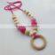 Crochet Hemp Teething Ring Nursing Necklace