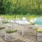 Weatherproof Outdoor Garden Furniture White Rattan Outdoor Furniture Set