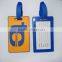 bright bule printed blue wave stripe rubber bulk luggage tags