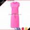 The new summer 2016 fashion women in the summer of pure color short sleeve dresses