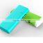colorful coating printed mobile portable charger power bank with 3 usb output and led lamp