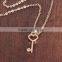 ^_^ 2016 Wholesale Beautiful Necklace Rose Gold Plated Key Pendant Necklace For Couple Costume Jewelry Factory Direct @_@