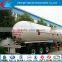 Hot sale propane tanker trailer top safety propane transport tank ASME 56CBM LPG tanker trailer