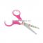 Fasion color scissors stainless steel material blade pink handle 5.5 inch Office Scissors