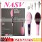 2016 hot magic NASV beauty star hair straightener brush 75W electric straighten brush with ceramic rotataing and LCD display