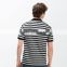 Daijun OEM white & black striped100 cotton cheap men custom polo shirt