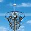 manual and electric high mast steel octagonal pole
