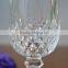 High Quality Clear Tulip Shape Wine Goblet with Special Pattern