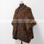 2015 new European style real knitted mink fur cape for ladys