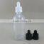 clear 30ml glass dropper bottle for essential oil with childproof cap