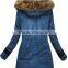 Custom Women's winter Cashmere Coat Hooded Wadded Jacket Plus Size