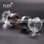 2 1/6 inch clear victorian octagon shape door set glass knobs and handles