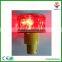 5 Years Warranty 12pcs Red Led Solar Warning Light For Road Cone