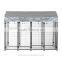 Pawhut 50" x 46" x 58"- 72" Steel Frame Outdoor Covered Dog Box Kennel