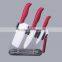 2016 high quality cutting tool chef knife ceramic kitchen knife set with TPR color handle