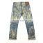 Custom High quality vintage wash distressed Japanese selvedge jeans denim selvedge denim jeans(LOTR010)