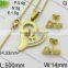Latest hot heart style wholesale 18k gold jewelry set