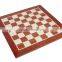 CHW32 Flat (Mahogany & Sycamore) Wooden Chess Board: Size # 5