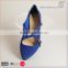 Top selling fashion flat royal blue womens dress shoes
