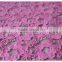 High quality polyester pink floral water soluble battenburg lace fabric allover