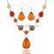 Beautiful Bohemia jewelry set custom amber earring and necklace holders