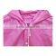 2015 Cheap Girls Lightweight Pink PVC Raincoat For Children