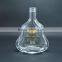 700ml Fancy Shaped Clear Glass Liquor Bottle With Cork Cap