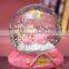 Resin pig snowflake snow globe wholesale birthday gift for kids