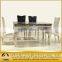 Unite State Style Modern Designs Square Marble Top Dining Table