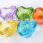 Colorful heart-shaped glass candle holder