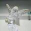 4.5V LED Light Acrylic Snow Holding Heart Angel for Valentines Decoration