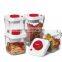 food grade BPA free plastic clear food container safe food box with sealed lid