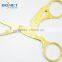 SEM0001G CE Certificated 3-5/8" Professional fully S/S mini thread stork gold plated scissors