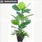 Artificial topiary ficus tree bonsai bamboo tree with green trunk for outdoor use