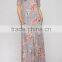 fashion dresses trendy 2017 FLORAL PRINT ROUND NECK CASUAL MAXI DRESS cheap dance dresses