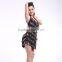 STELISY Ladies Sleeveless Colorful Sequins and Coin Decorative Latin Dance Costumes