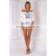 smocking off shoulder embroidery woman top latest design images of chiffon tops