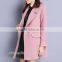 women winter fashion modern wool long sleeve double-breasted trench coat