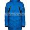 Outdoor insulated blue nylon men parka jacket