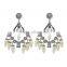 Vintage alloy plated with rhinestone gems statement earrings for women
