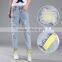2016 New Fashion Brand Blue Jeans Women Slim Jeans Female Comfortable Stretch Pencil Pants Hole Beggar Women