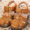 2016 fashion boys summer beach genuine leather sandals
