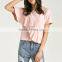 2017 Summer women Cotton Women ladies short sleeve blouses for office